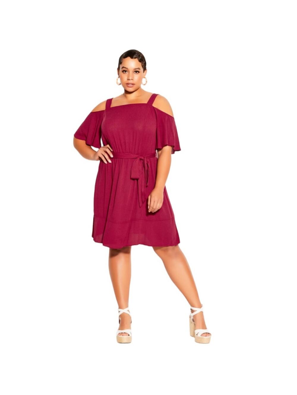 NWT City Chic Paradise Dress – rhubarb Sz 22